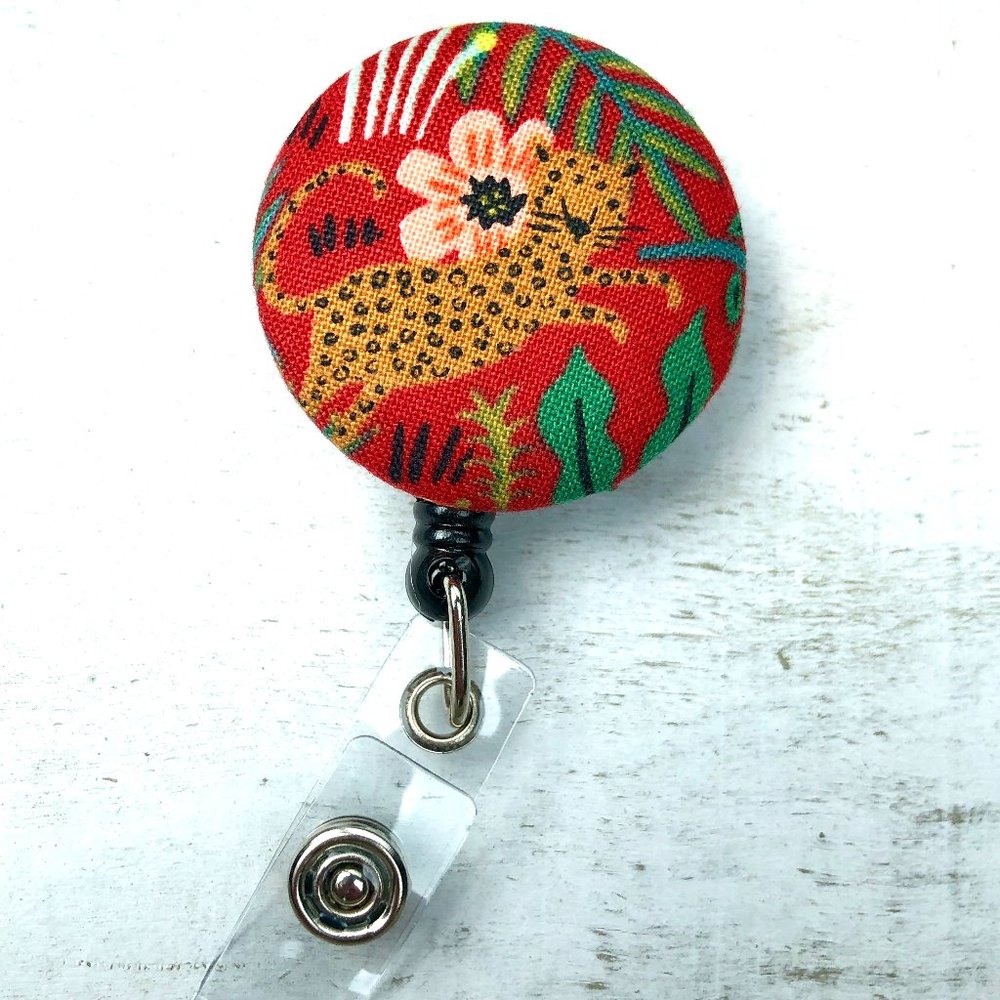 Paper Rifle Co. Leopard Retractable Badge Reel